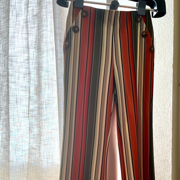 Size xsmall high rise, wide bottom sailor pants. Pin striped. Like new. - Picture 1 of 3